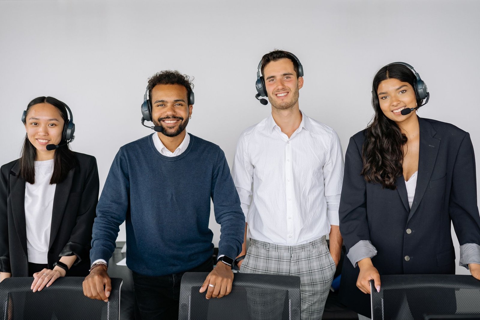 SmartPips support team wearing headsets, ready to answer questions
