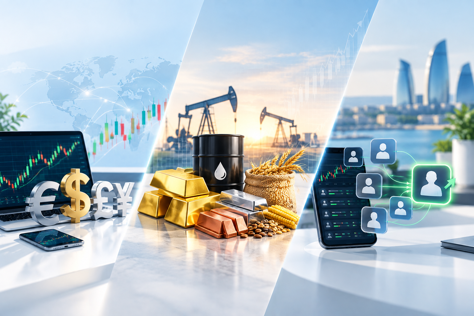 Trading desk with live forex charts across several screens